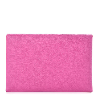 Hermes Epsom Calvi Pouch Magnolia Bleu Saphir 1 of 9