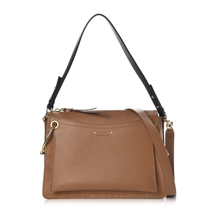 Chloe Calfskin Suede Medium Roy Bag Nut 1 of 10
