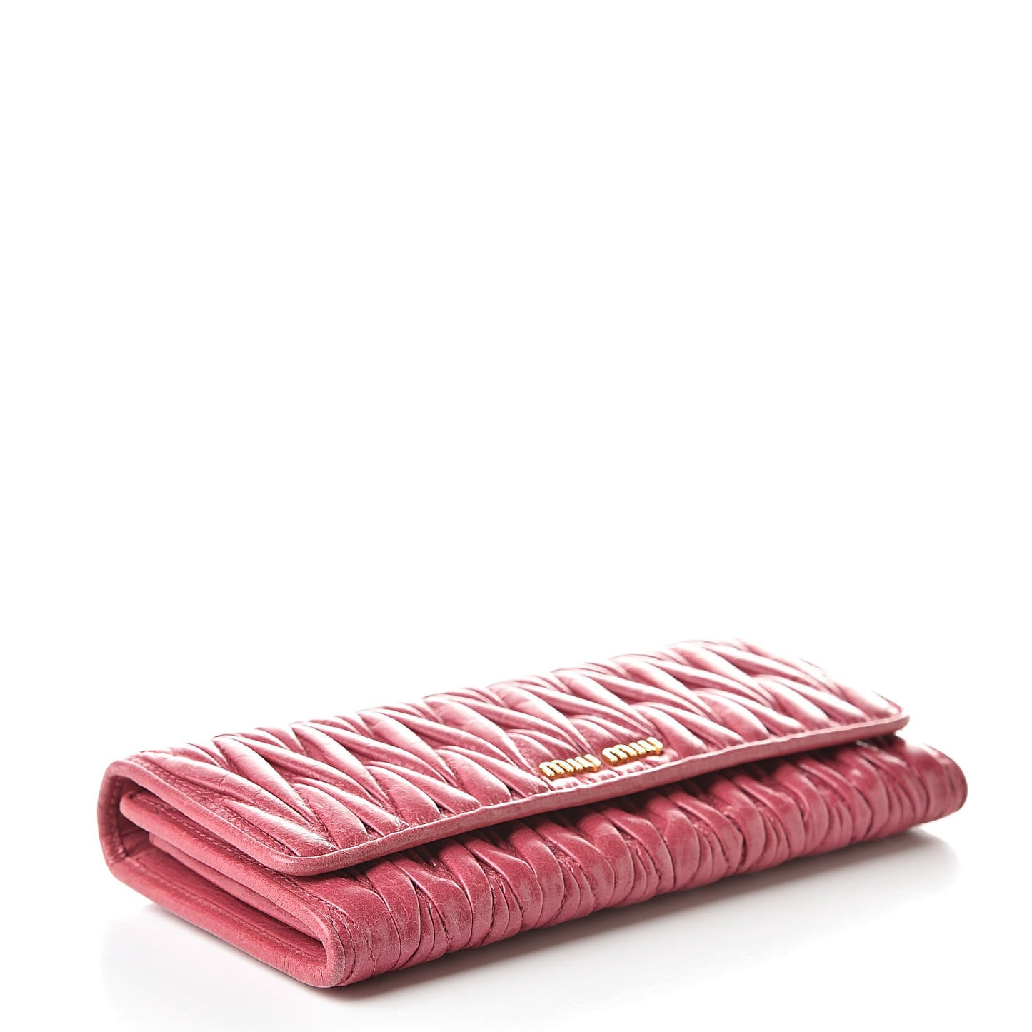 Nappa Matelasse Flap Wallet Peonia