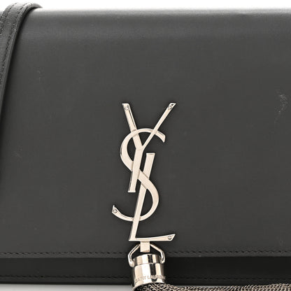 Saint Laurent Smooth Calfskin Classic Monogram Kate Tassel Chain Wallet Asphalt 7 of 11