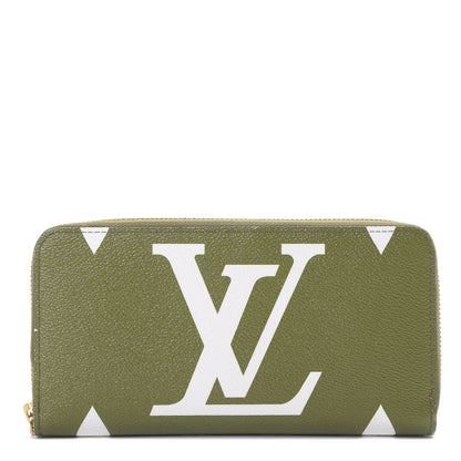 Louis Vuitton Monogram Giant Zippy Wallet Kaki White 1 of 9