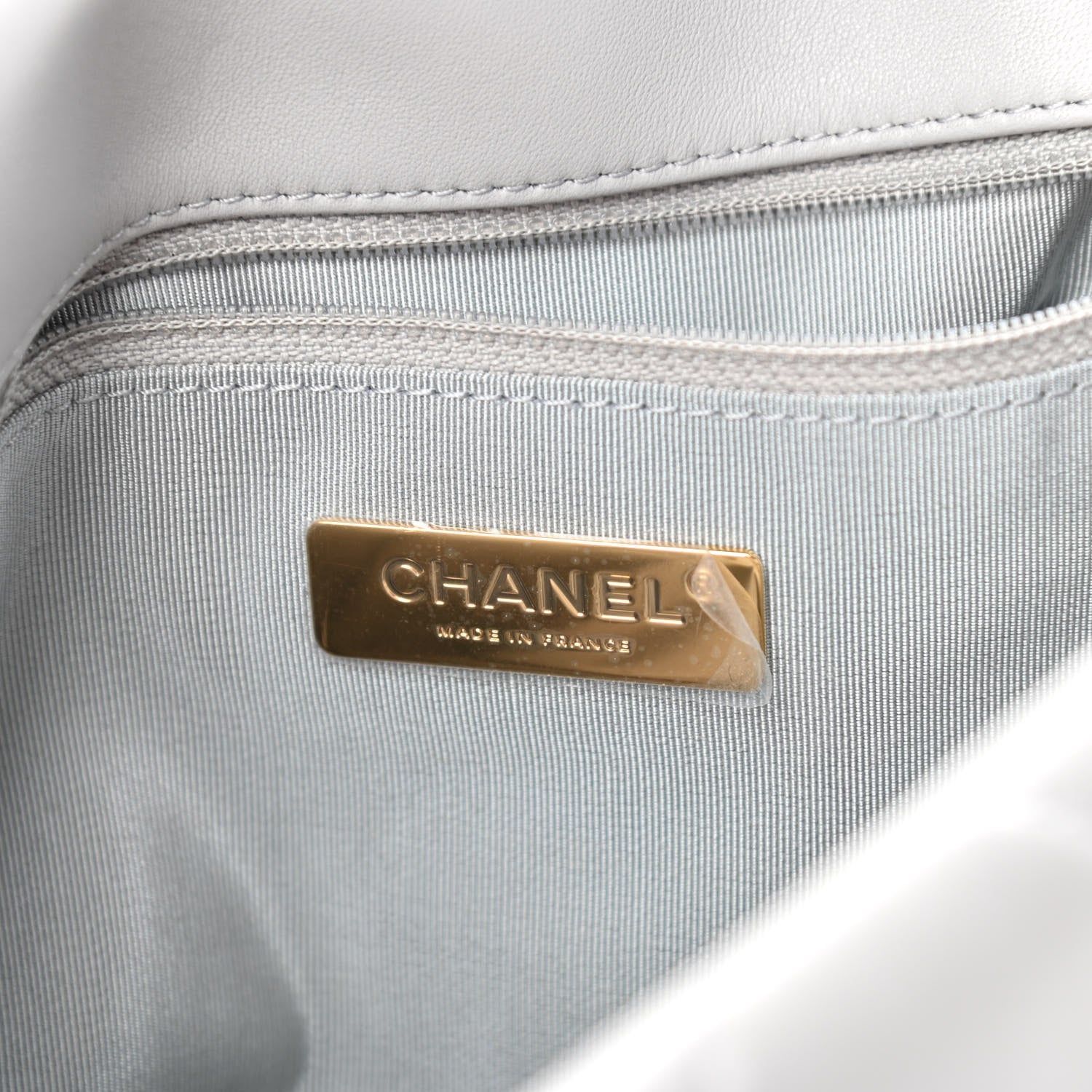 Chanel Lambskin Quilted Medium Chanel 19 Flap Grey 6 of 10