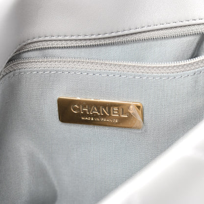 Chanel Lambskin Quilted Medium Chanel 19 Flap Grey 6 of 10