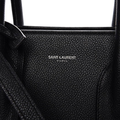 Saint Laurent Grained Calfskin Small Sac De Jour Black 9 of 12