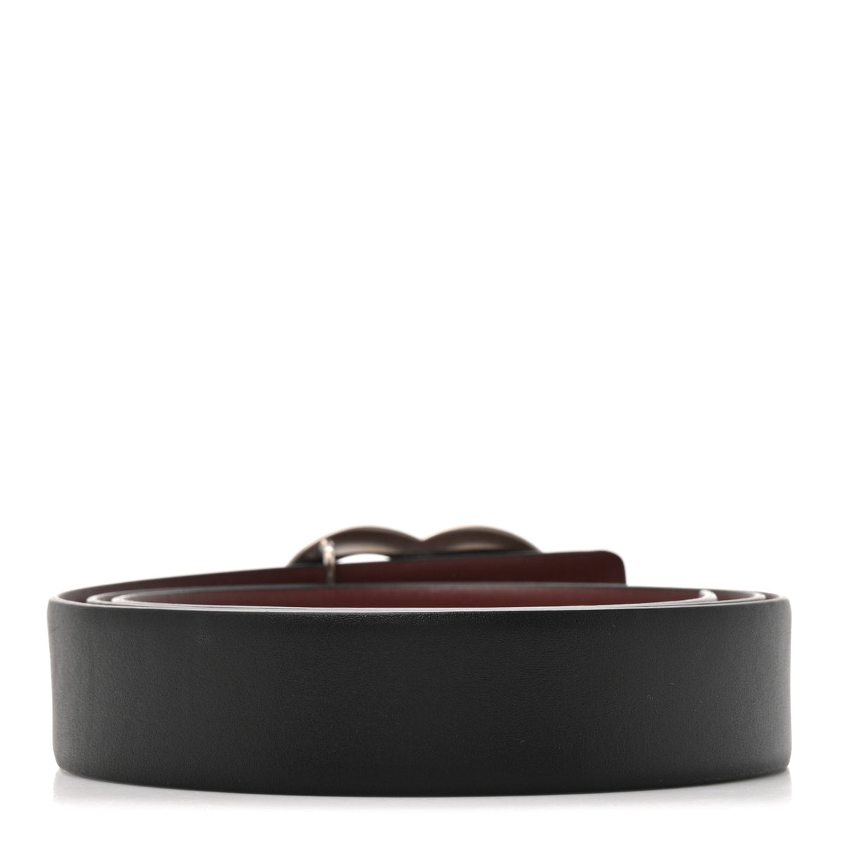 Calfskin CC Reversible Belt 90 36 Black Burgundy
