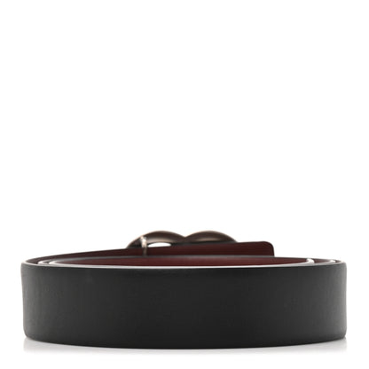 Chanel Calfskin CC Reversible Belt 90 36 Black Burgundy 3 of 8