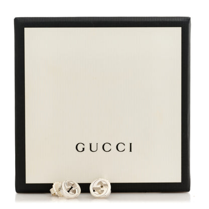 Gucci Sterling Silver Interlocking GG Stud Earrings 5 of 5