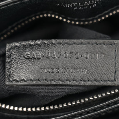 Saint Laurent Calfskin Y Quilted Monogram Toy Loulou Crossbody Bag Black 9 of 12