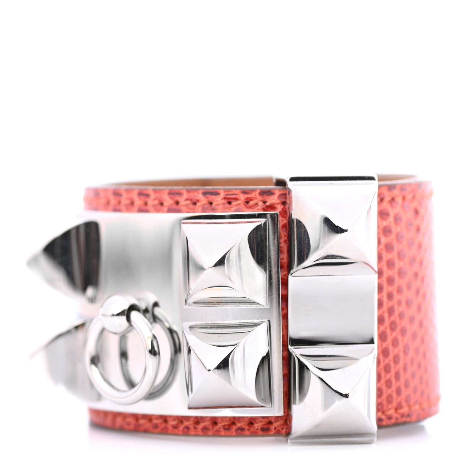 Hermes Lizard Collier De Chien CDC Bracelet Sanguine 1 of 4