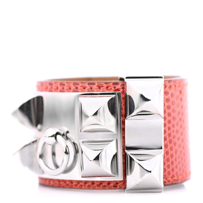 Hermes Lizard Collier De Chien CDC Bracelet Sanguine 1 of 4