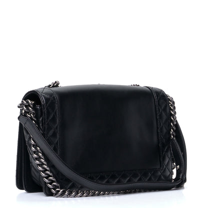 Chanel Calfskin Enchained New Medium Boy Flap Black 2 of 5
