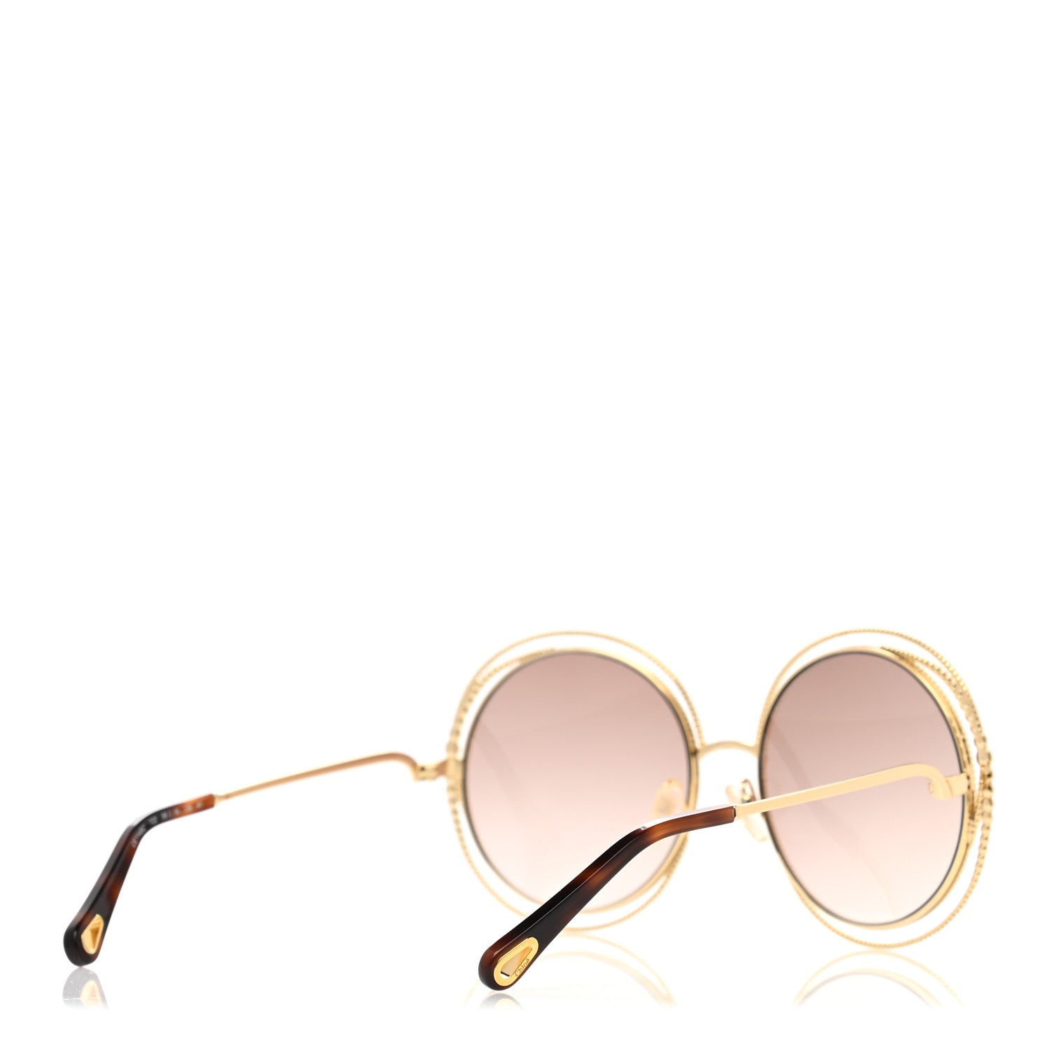 Chloe Oversized Round Carlina Sunglasses CE114SC Peach Pink 4 of 7