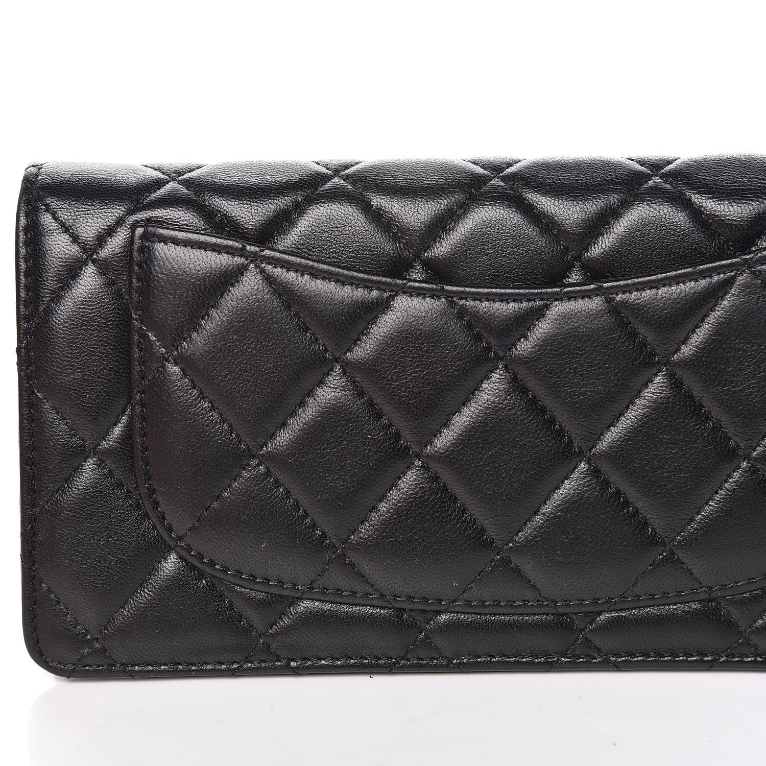 Chanel Lambskin Quilted Yen Wallet Black 10 of 11