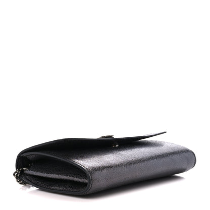 Versace Metallic Calfksin Virtus Wallet On Chain Grey 4 of 11