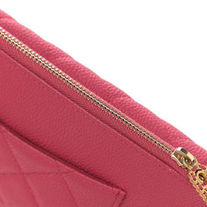 Chanel Caviar Quilted Logo Zip Wallet On Chain WOC Pink 13 of 14