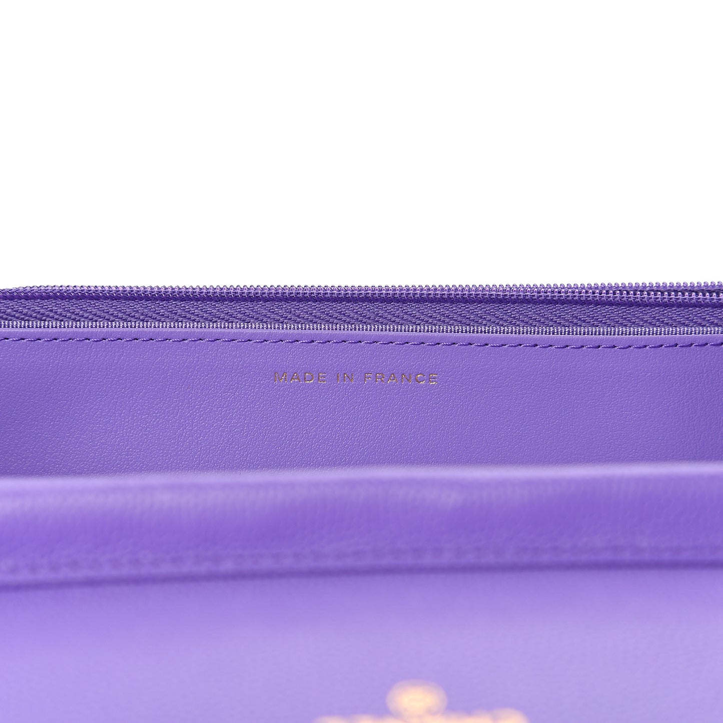 Caviar Quilted Wallet On Chain WOC Purple