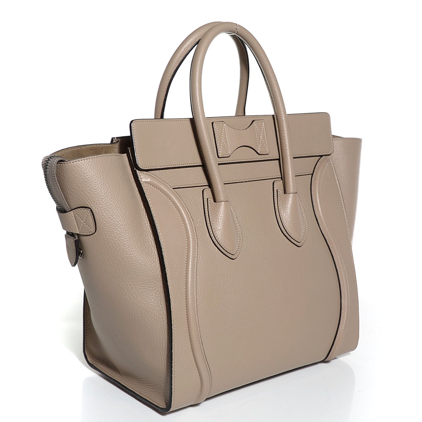 Drummed Calfskin Mini Luggage Dune