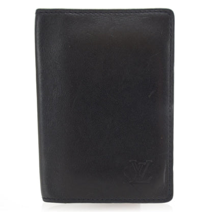 Louis Vuitton Nomade Leather Pocket Organizer Card Holder Black 1 of 8