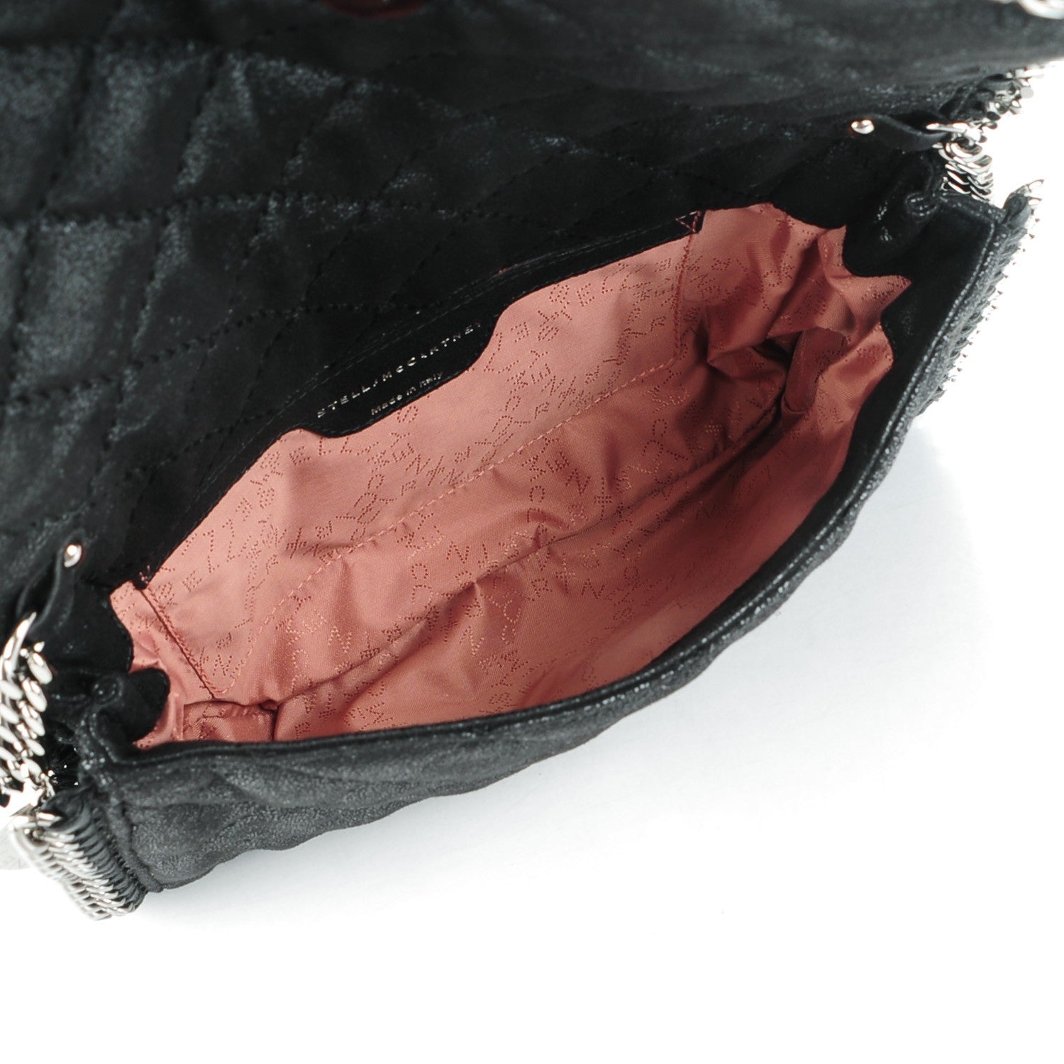 Stella McCartney Shaggy Deer Quilted Falabella Clutch Black 6 of 9