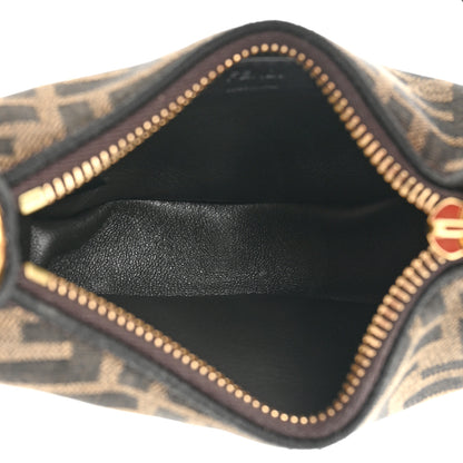 Fendi Fabric Jacquard FF 1974 Nano Fendigraphy Hobo Charm Tobacco Moro 5 of 10