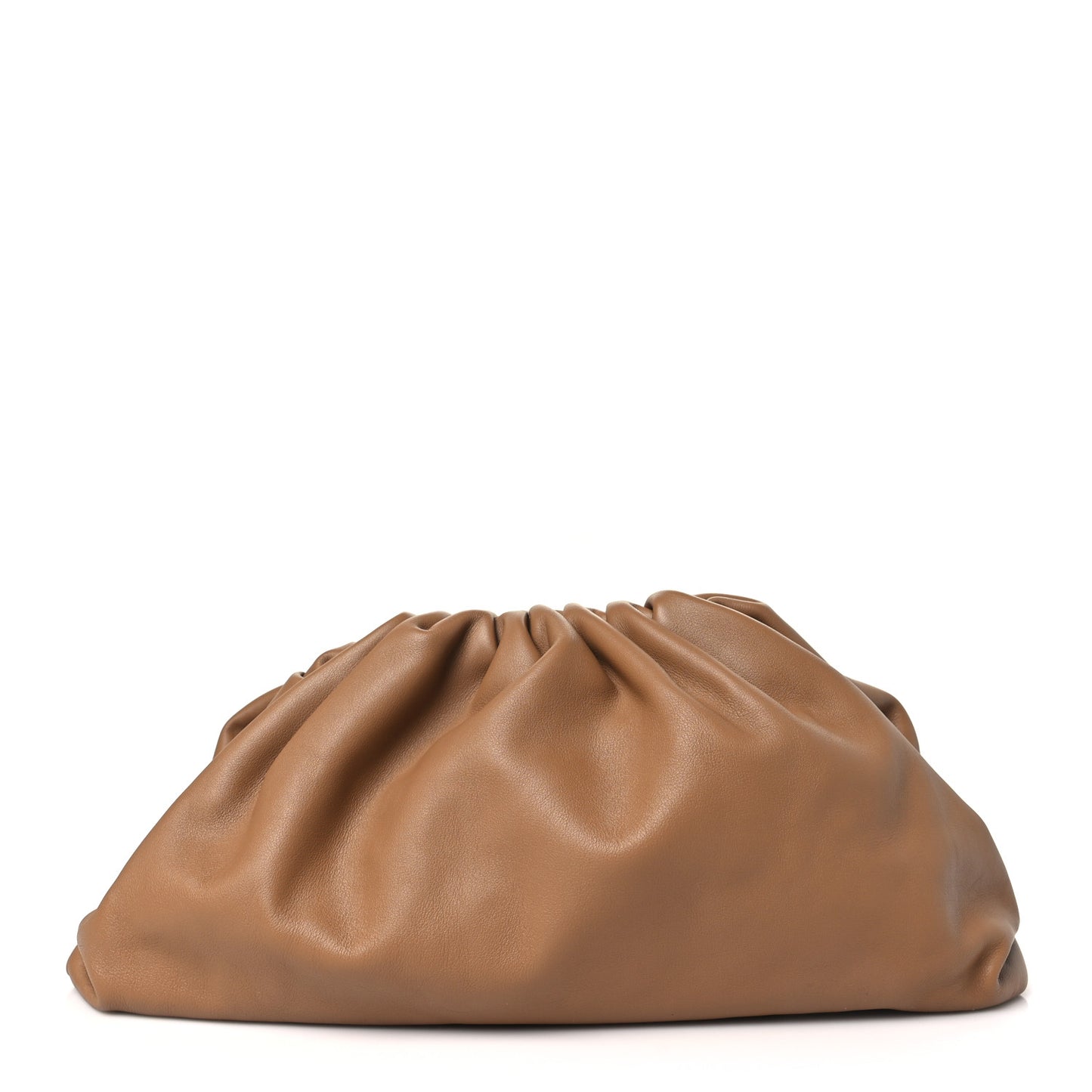 Smooth Butter Calf The Pouch Oversized Clutch Cammello