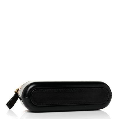 Chanel Aged Calfskin Quilted Small Gabrielle Clutch With Chain Beige Black 3 of 10