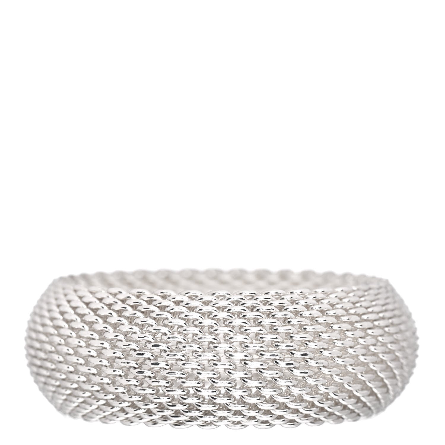 Tiffany Sterling Silver Wide Somerset Mesh Bracelet 1 of 4