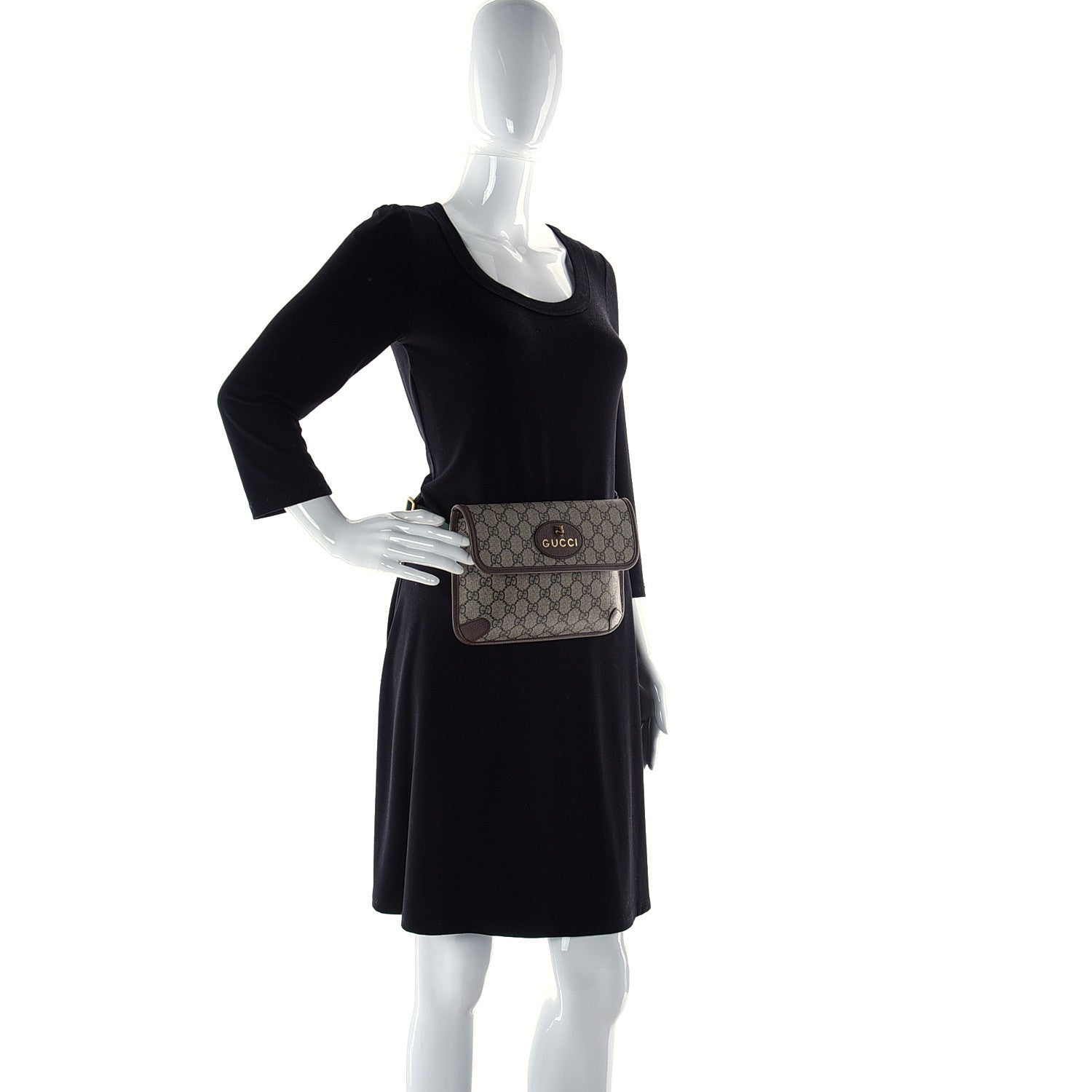 Gucci GG Supreme Monogram Neo Vintage Web Belt Bag Brown 2 of 11