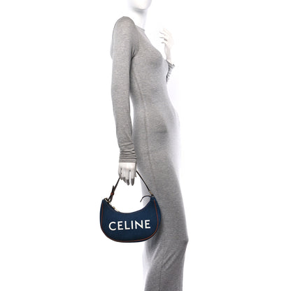 Celine Denim Ava Shoulder Bag Navy Tan 2 of 11