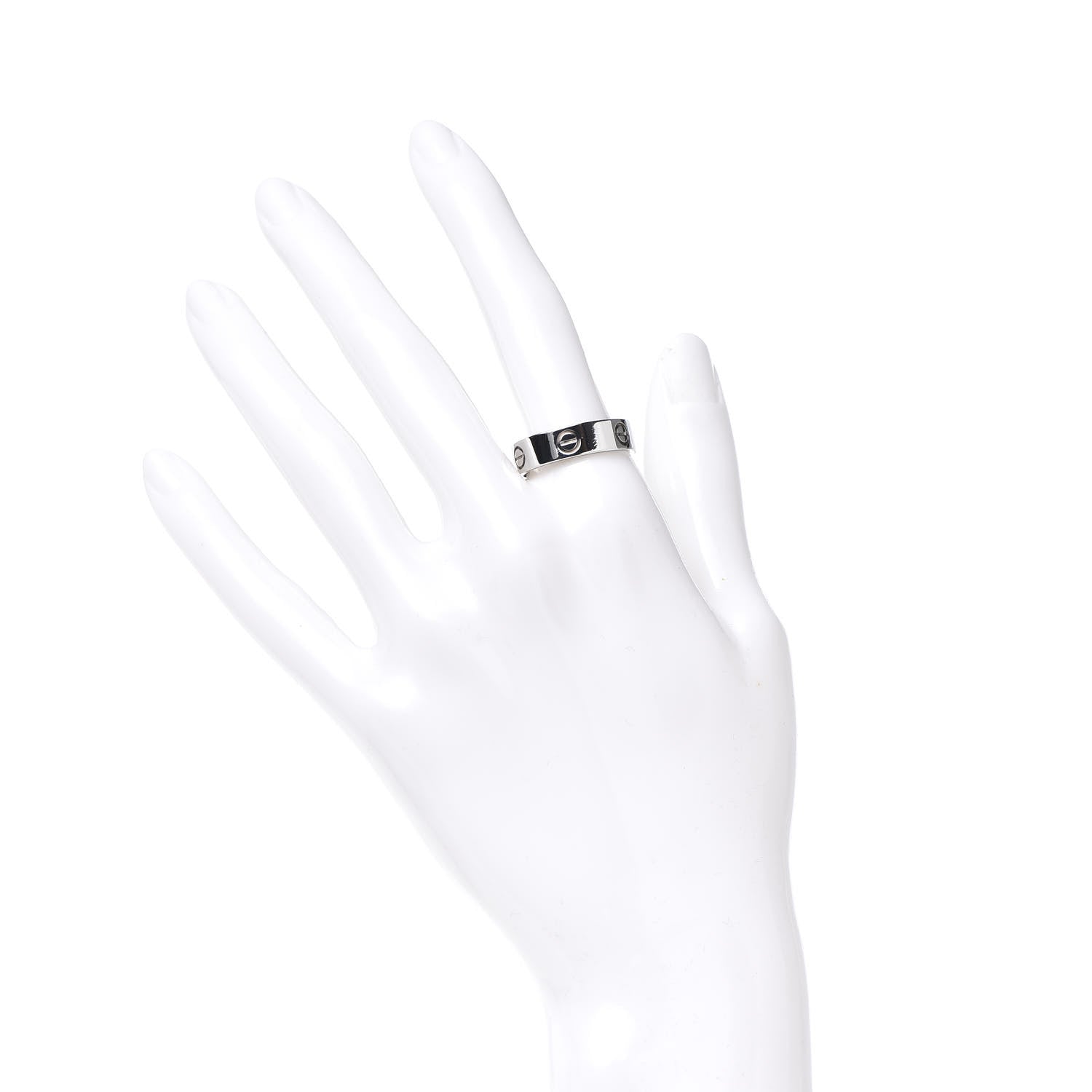 Cartier 18K White Gold 5.5mm LOVE Ring 58 8.25 2 of 6