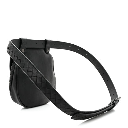 Bottega Veneta Nappa Intrecciato Flap Belt Bag Black 3 of 10