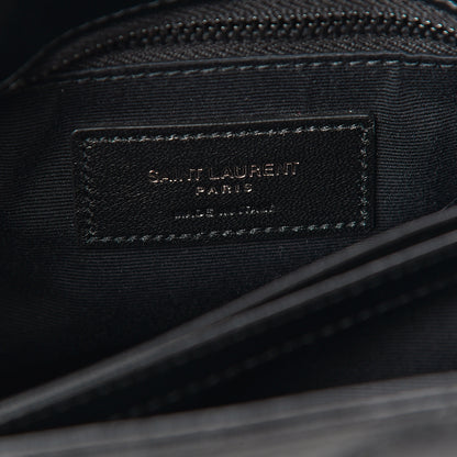 Saint Laurent Calfskin Y Quilted Monogram Toy Loulou Crossbody Bag Black 5 of 9