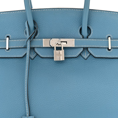 Hermes Togo Birkin 35 Blue Jean 8 of 16