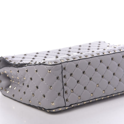 Valentino Garavani Nappa Large Rockstud Spike Shoulder Bag Pastel Grey 7 of 9
