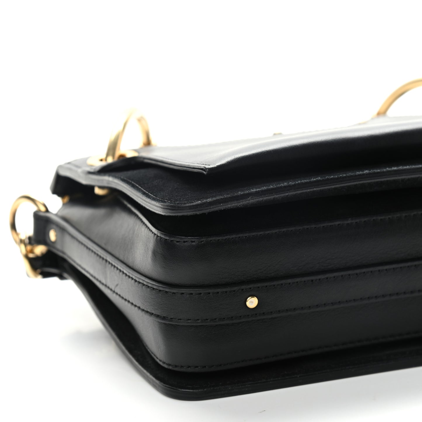 Calfskin Suede Small Roy Bag Black