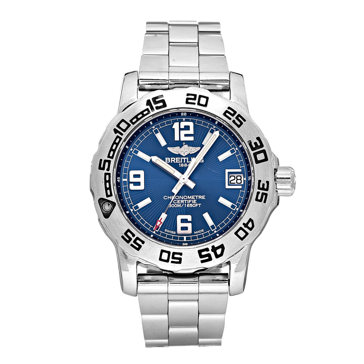Stainless Steel 33mm Colt Ocean Chronometer Quartz Watch Blue A77387