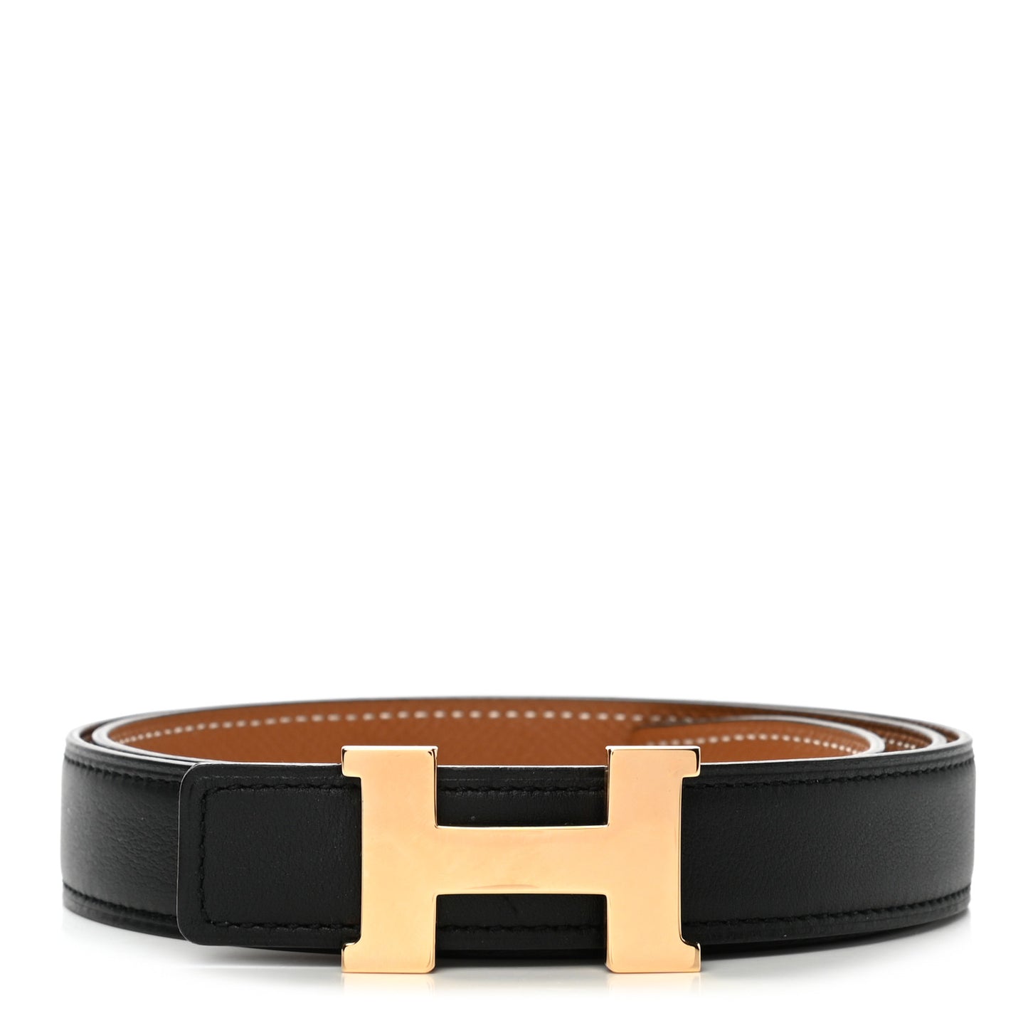 Swift Epsom 24mm Mini Constance H Belt 80 Black Gold