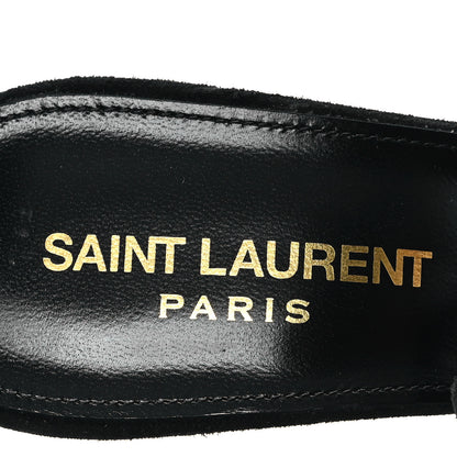 Saint Laurent Suede Paz 105 Ankle Strap Sandals 36 Hope Green 8 of 9