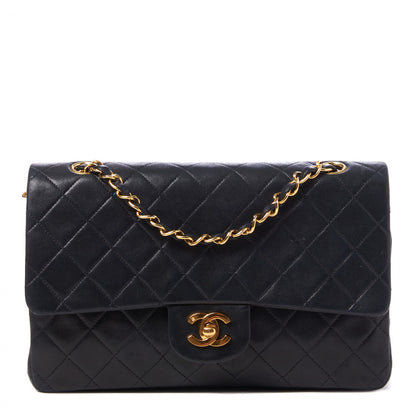 Chanel Lambskin Quilted Medium Double Flap Black 1 of 9