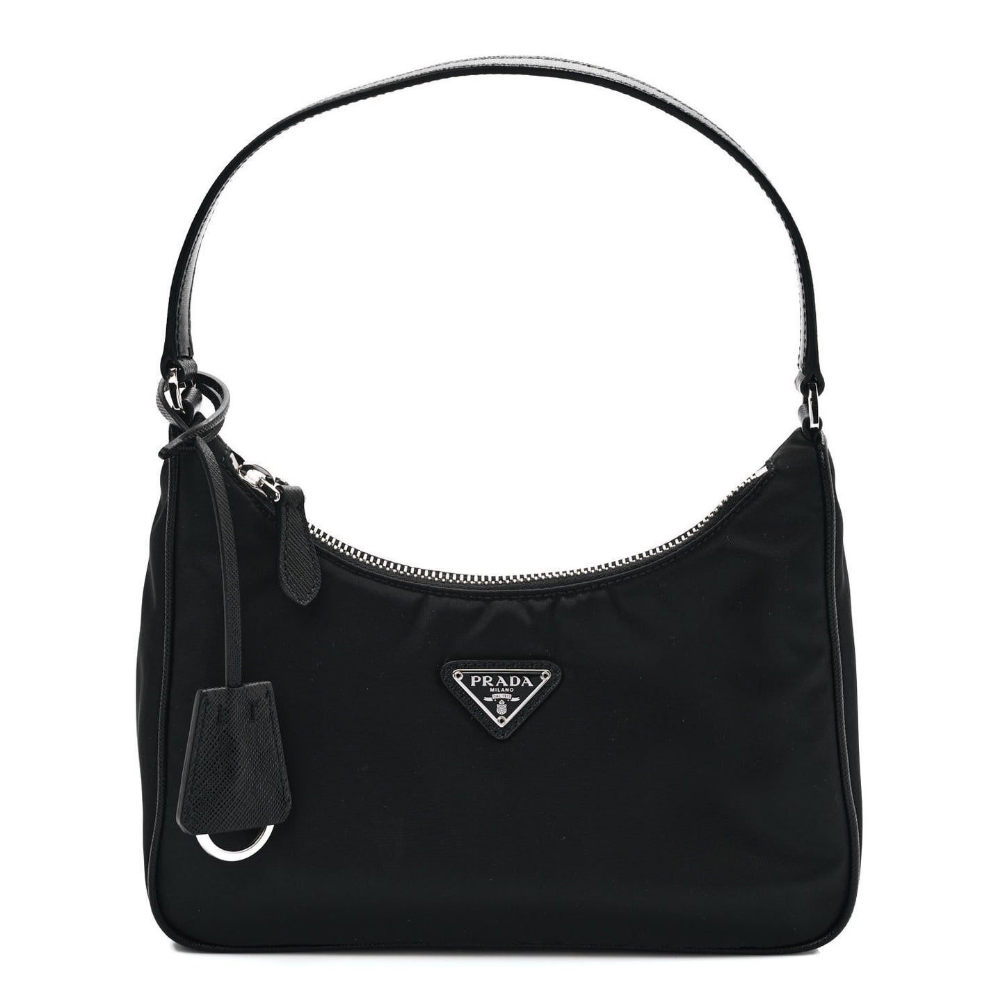 Tessuto Nylon Saffiano Mini Re-Edition 2005 Bag Black