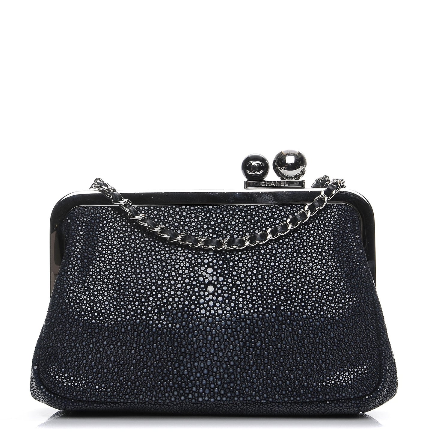 Stingray Degrade Frame Clutch Navy Blue
