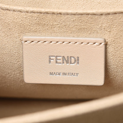 Fendi Vitello Liberty Scalloped Studded Kan I Shoulder Bag Grigio Perla 7 of 11