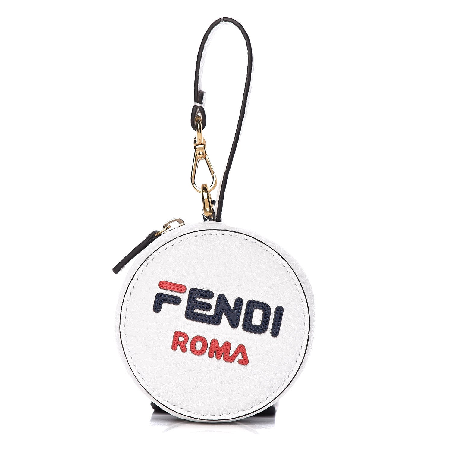 Fendi X FILA Calfskin Mania Backpack Help Bag Charm White Blueberry Multicolor 7 of 15