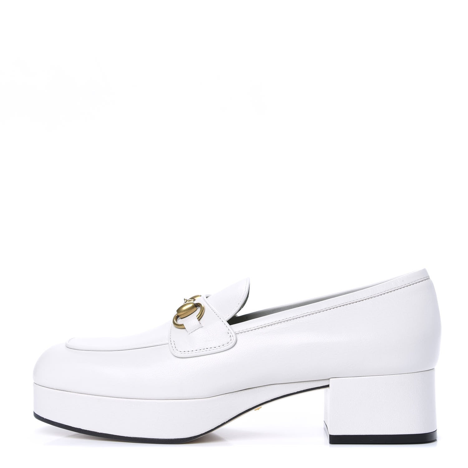 Gucci Goatskin Houdan Platform Loafers 40.5 Great White 1 of 9