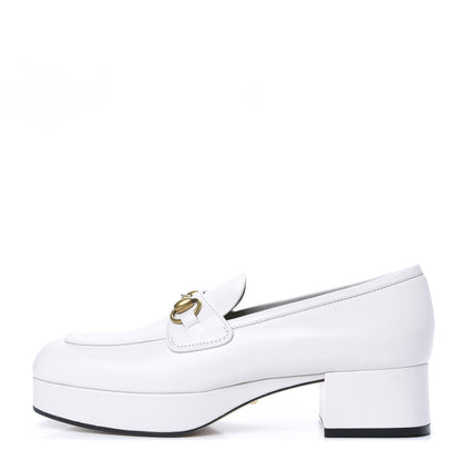 Gucci Goatskin Houdan Platform Loafers 40.5 Great White 1 of 9