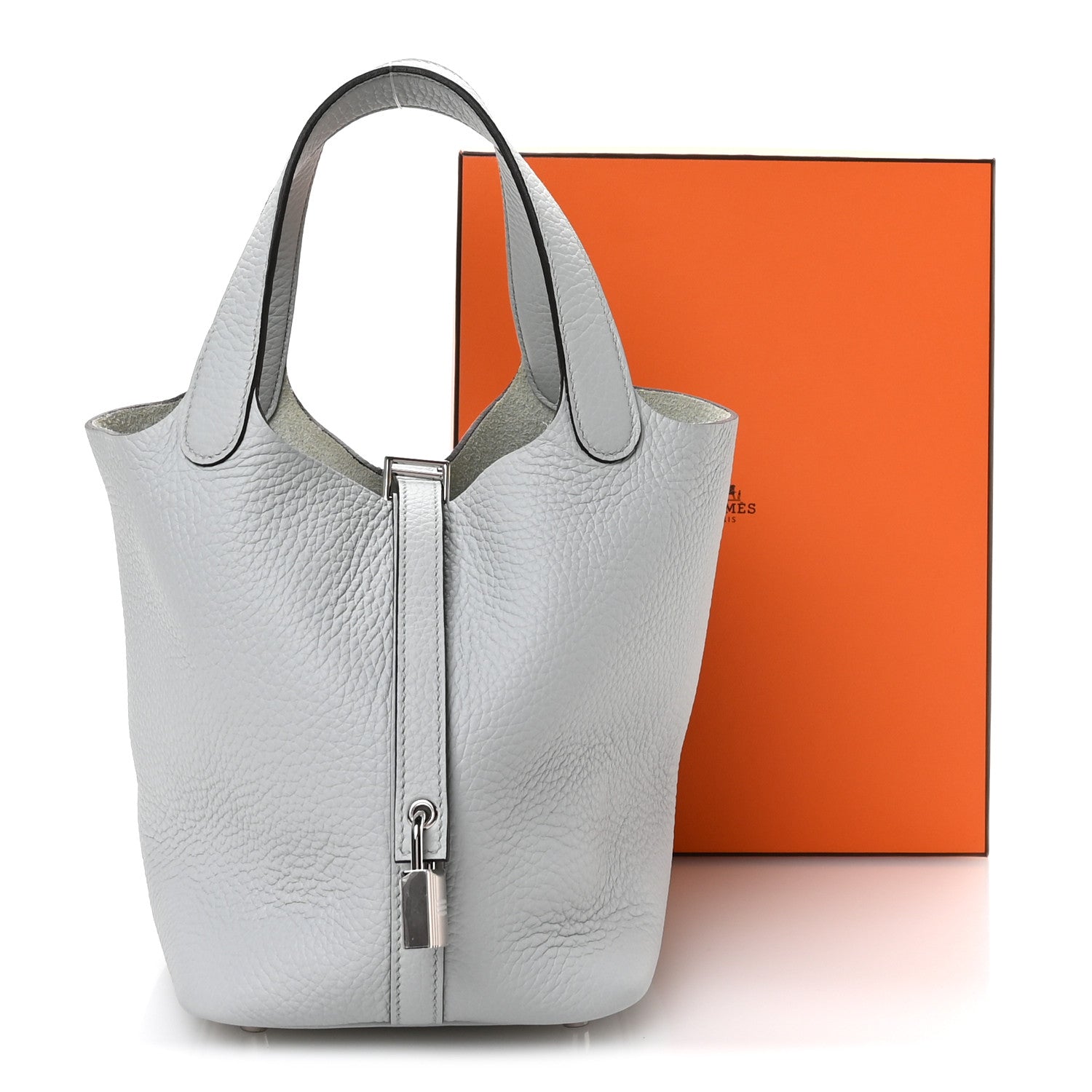 Hermes Taurillon Clemence Picotin Lock 18 PM Bleu Pale 13 of 13