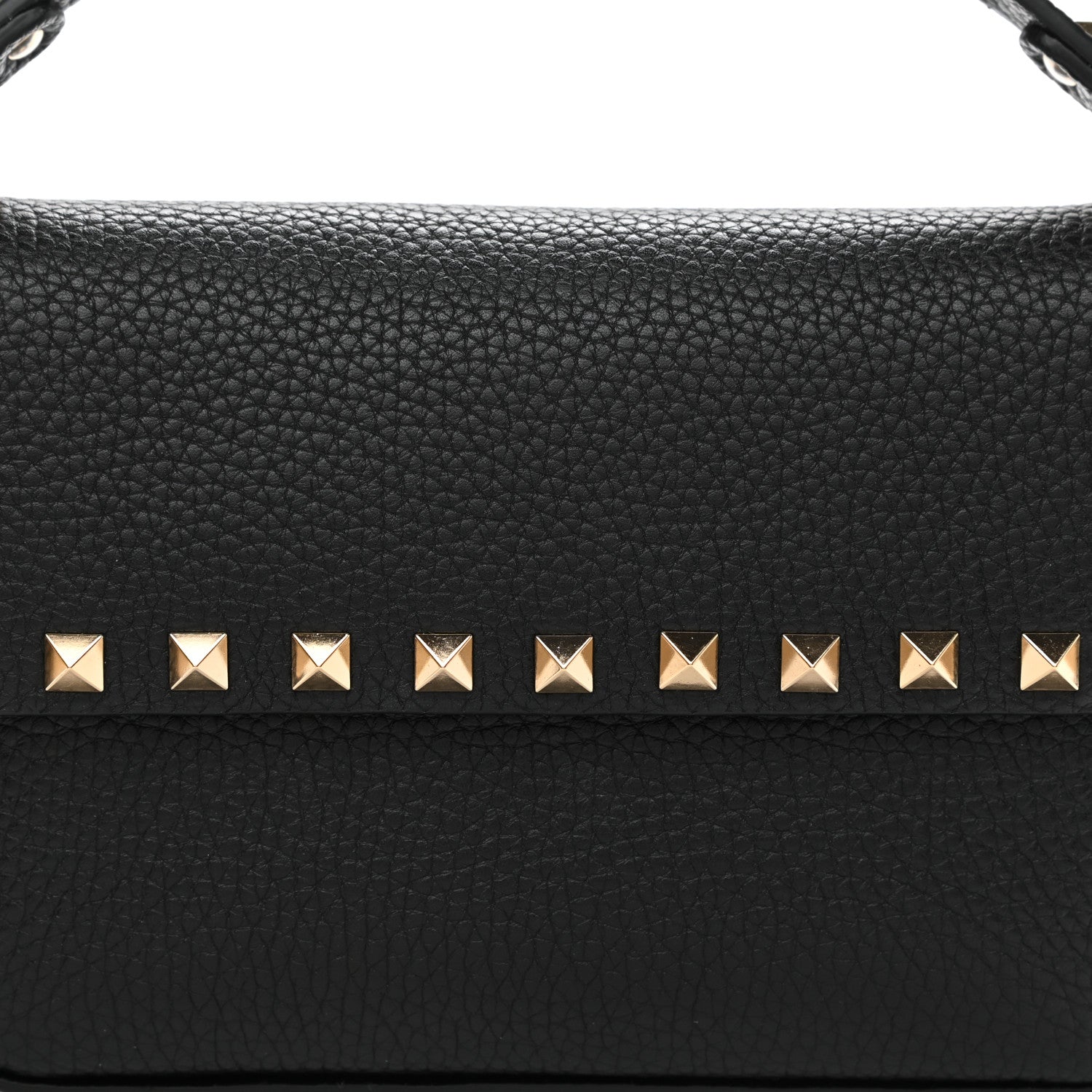 Valentino Garavani Grainy Calfskin Rockstud Crossbody Pouch Black 7 of 10