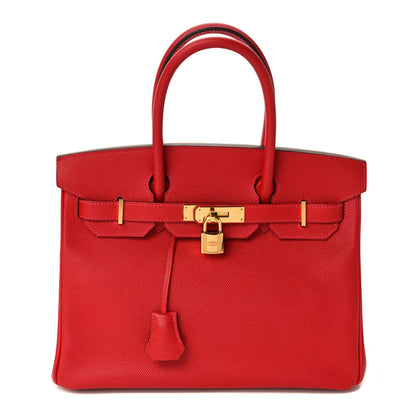 Hermes Epsom Birkin 30 Rouge Casaque 1 of 8