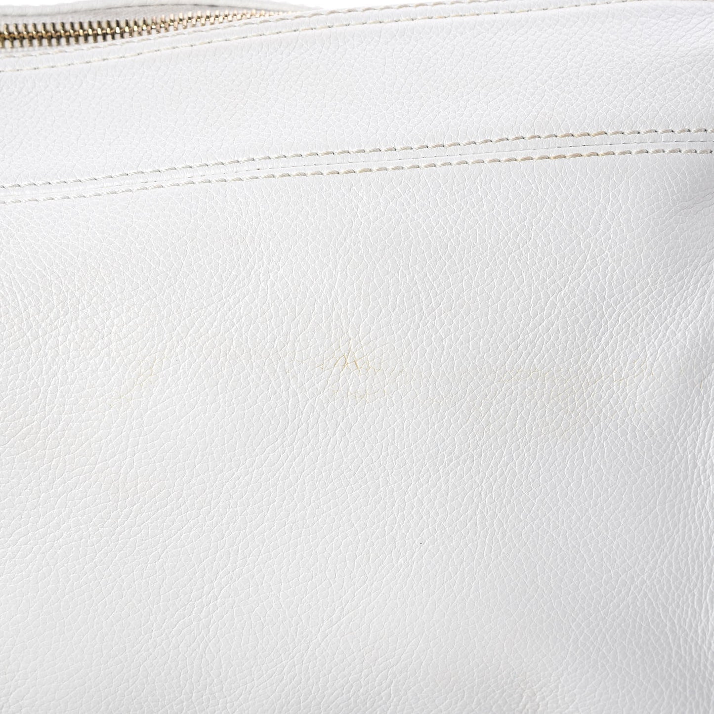 Calfskin CC Shoulder Bag White