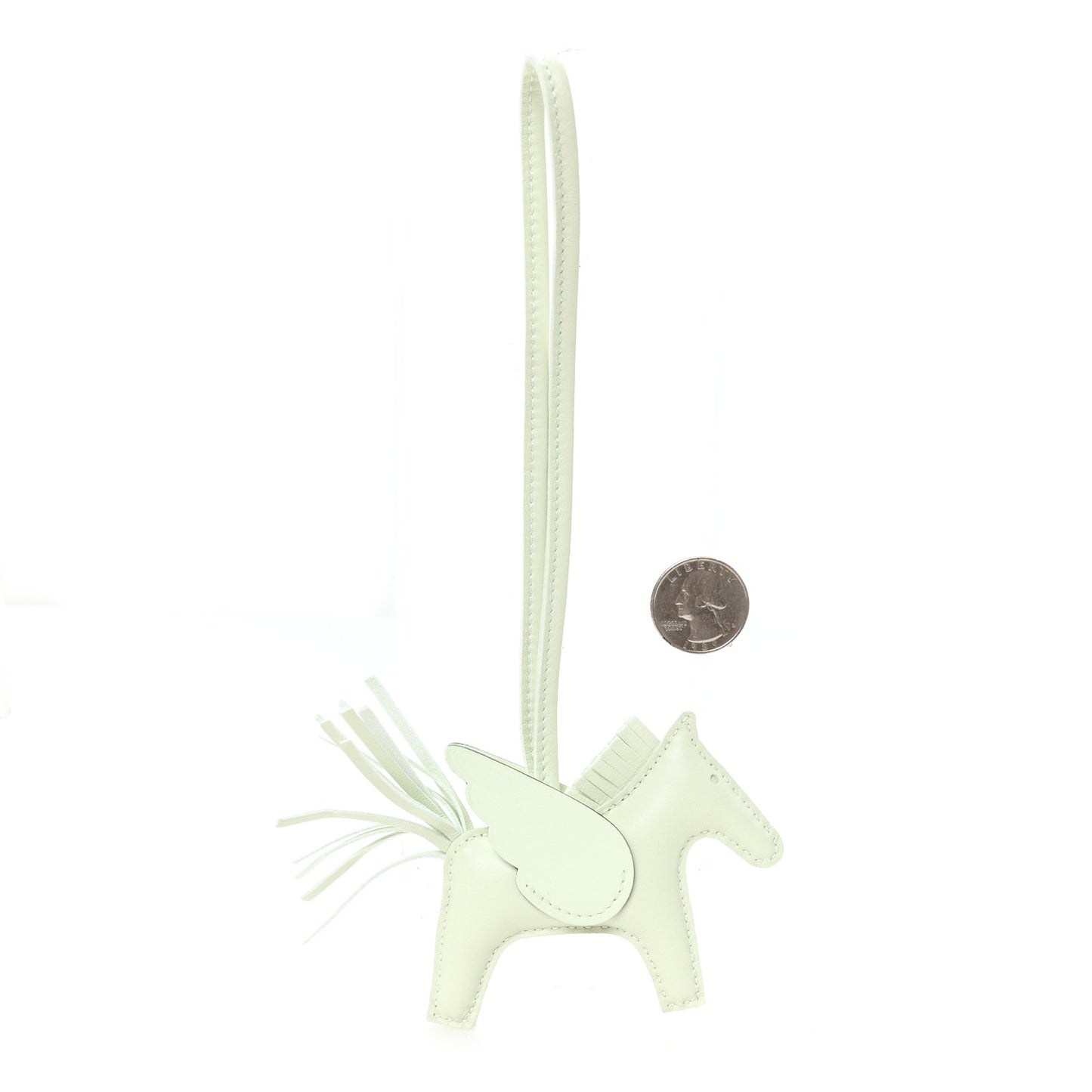 Milo Lambskin Grigri Rodeo Pegase Horse Bag Charm PM Vert Fizz